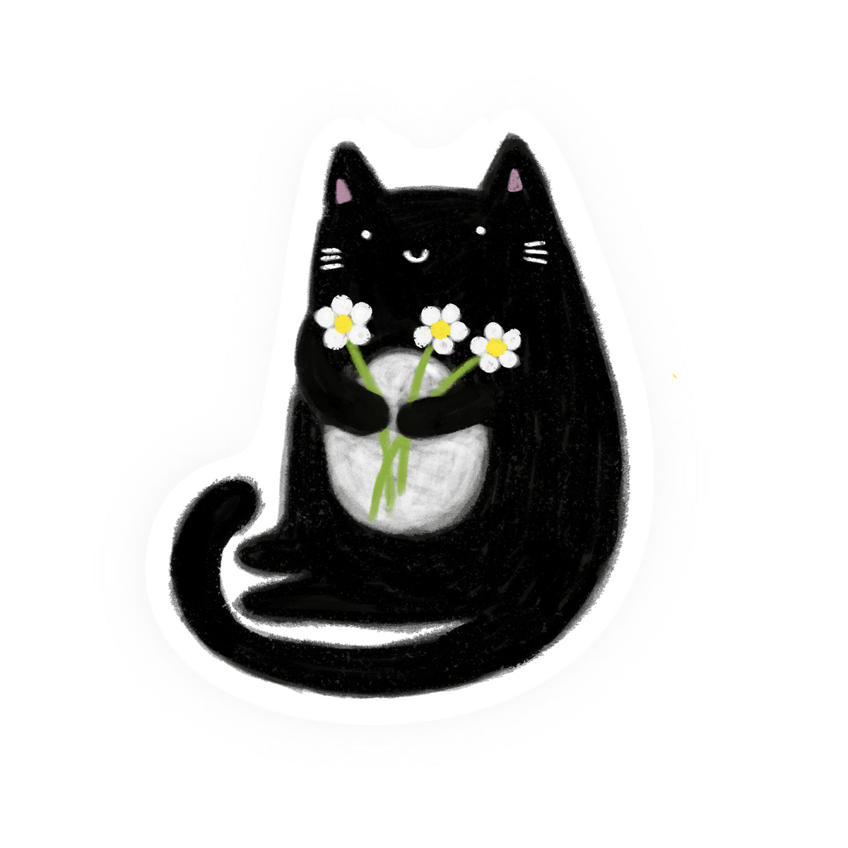 Daisy Cat Sticker