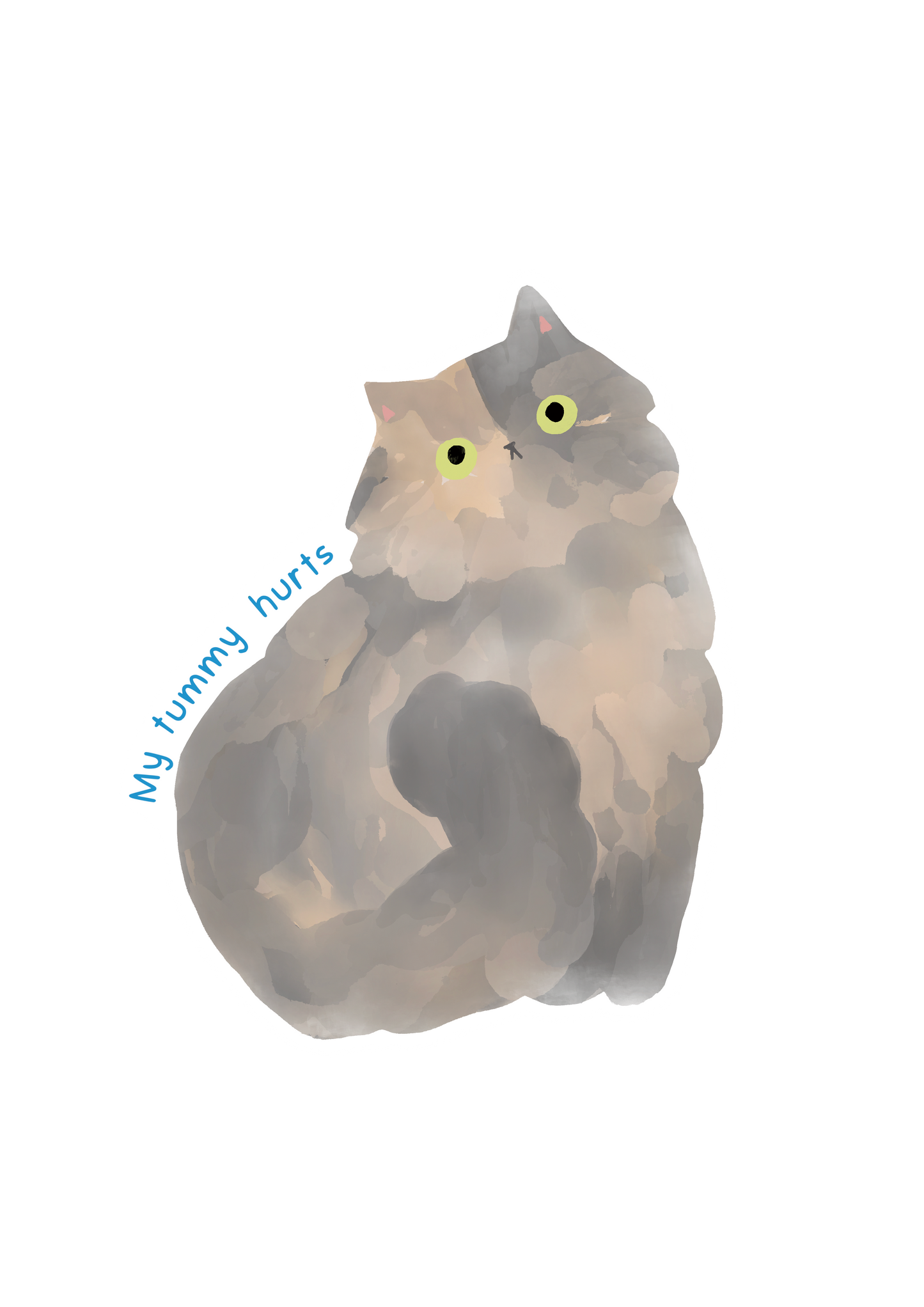 My Tummy Hurts Sticker