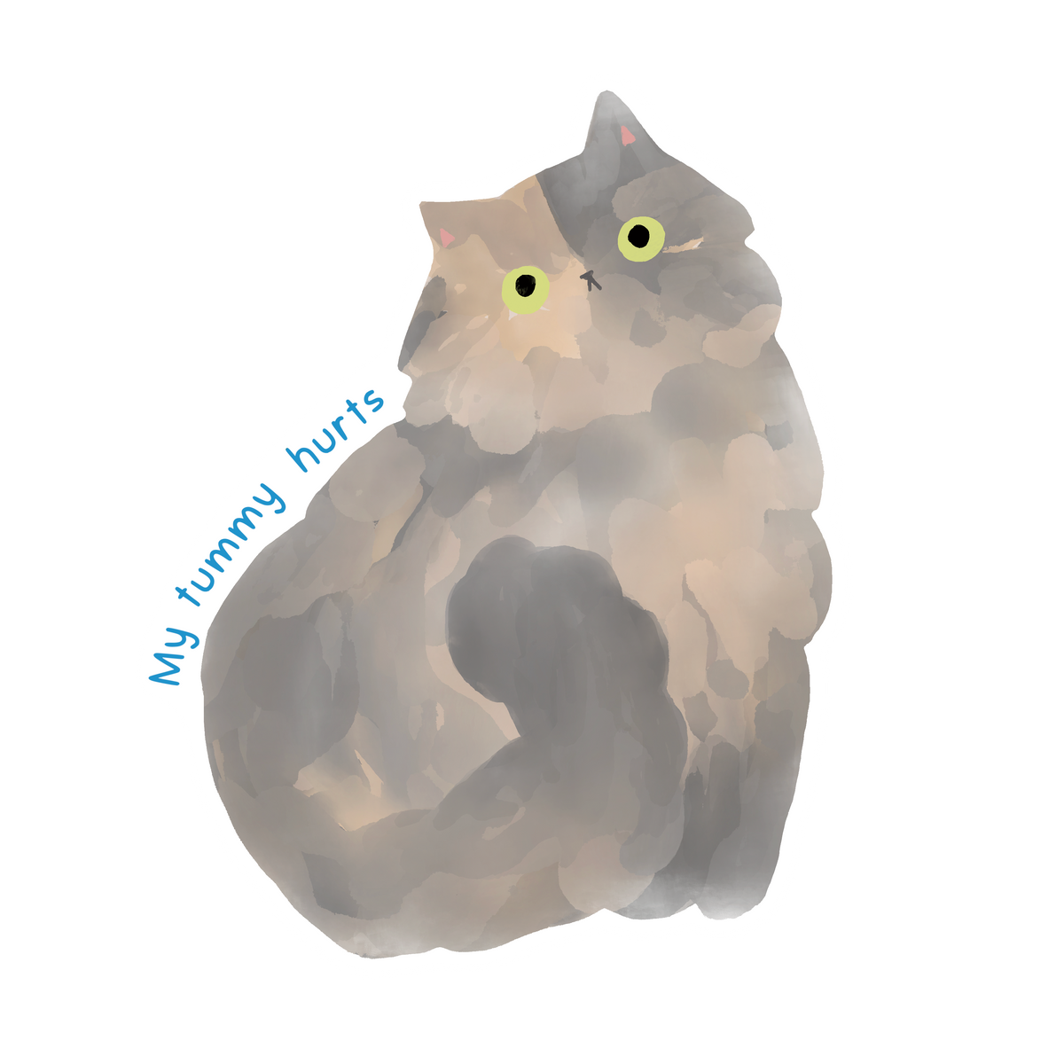 My Tummy Hurts Sticker