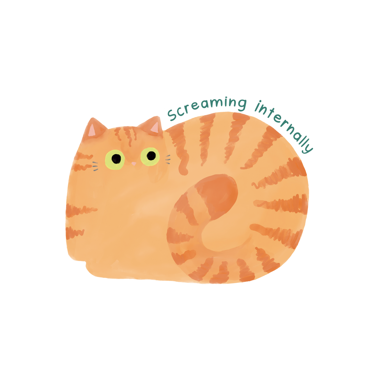 Screaming Internally Sticker