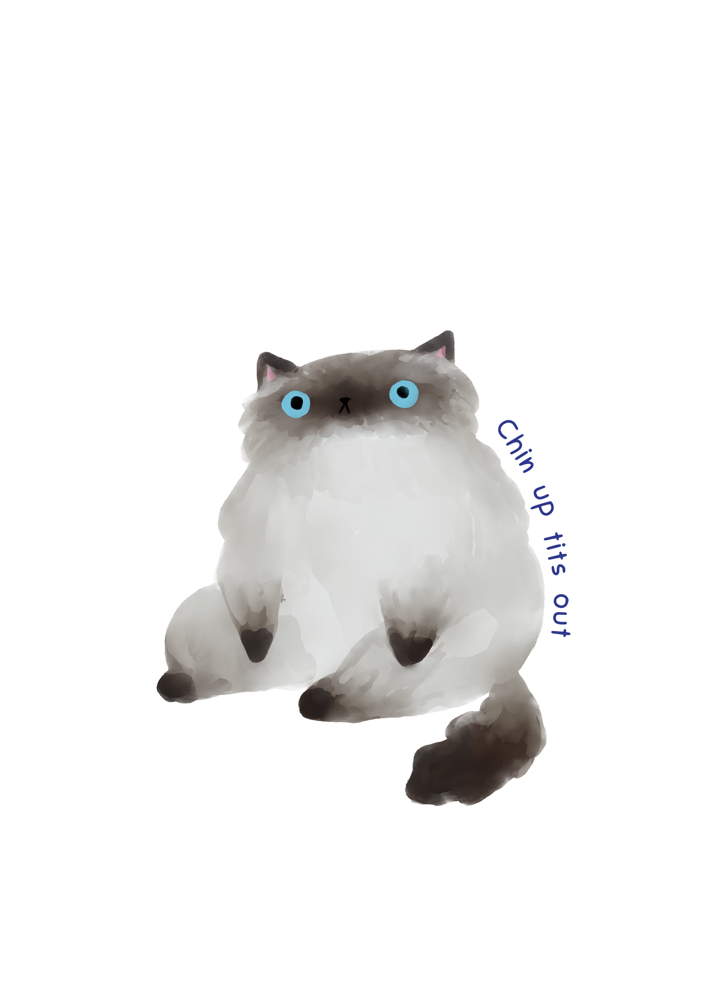 Chin Up Tits Out Sticker