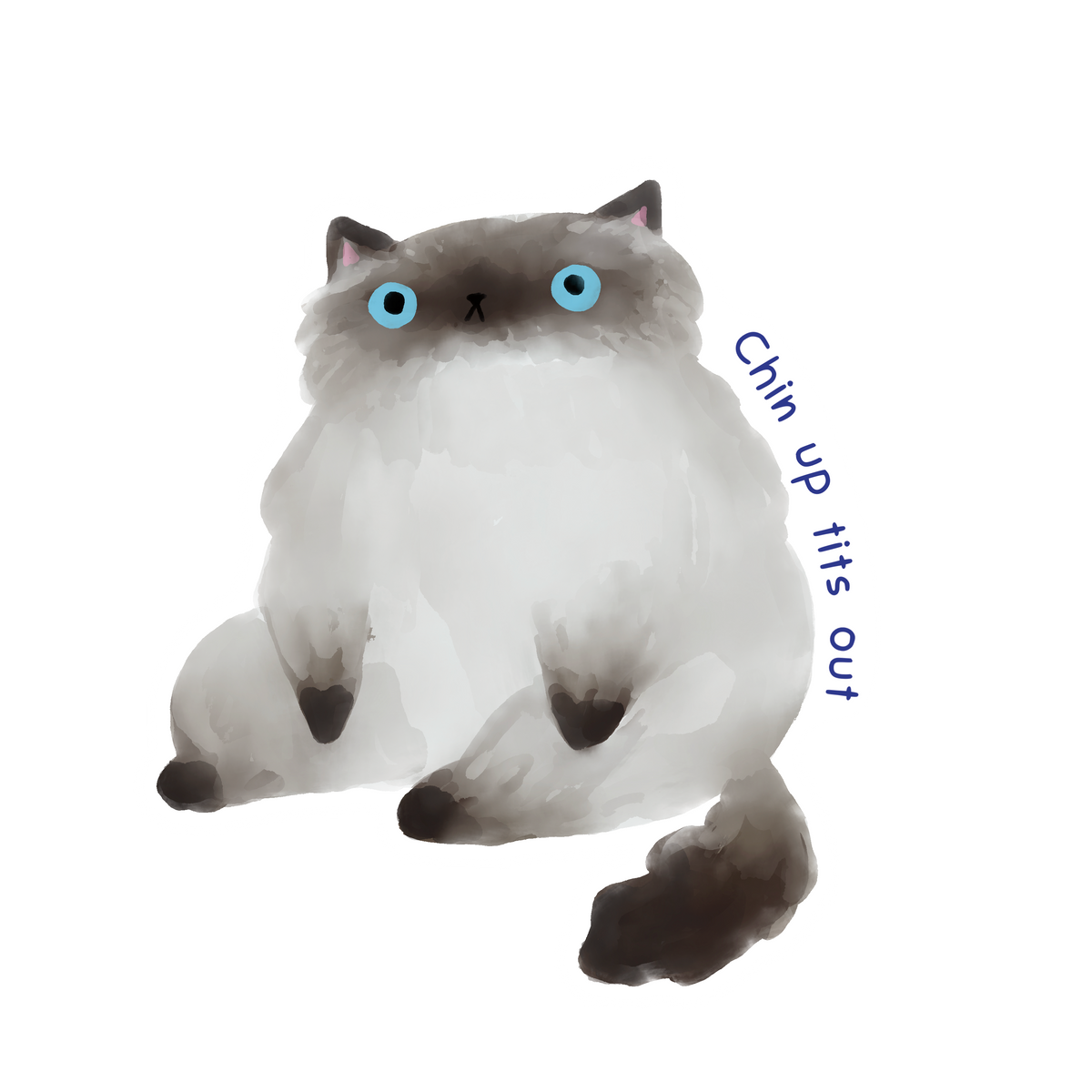 Chin Up Tits Out Sticker