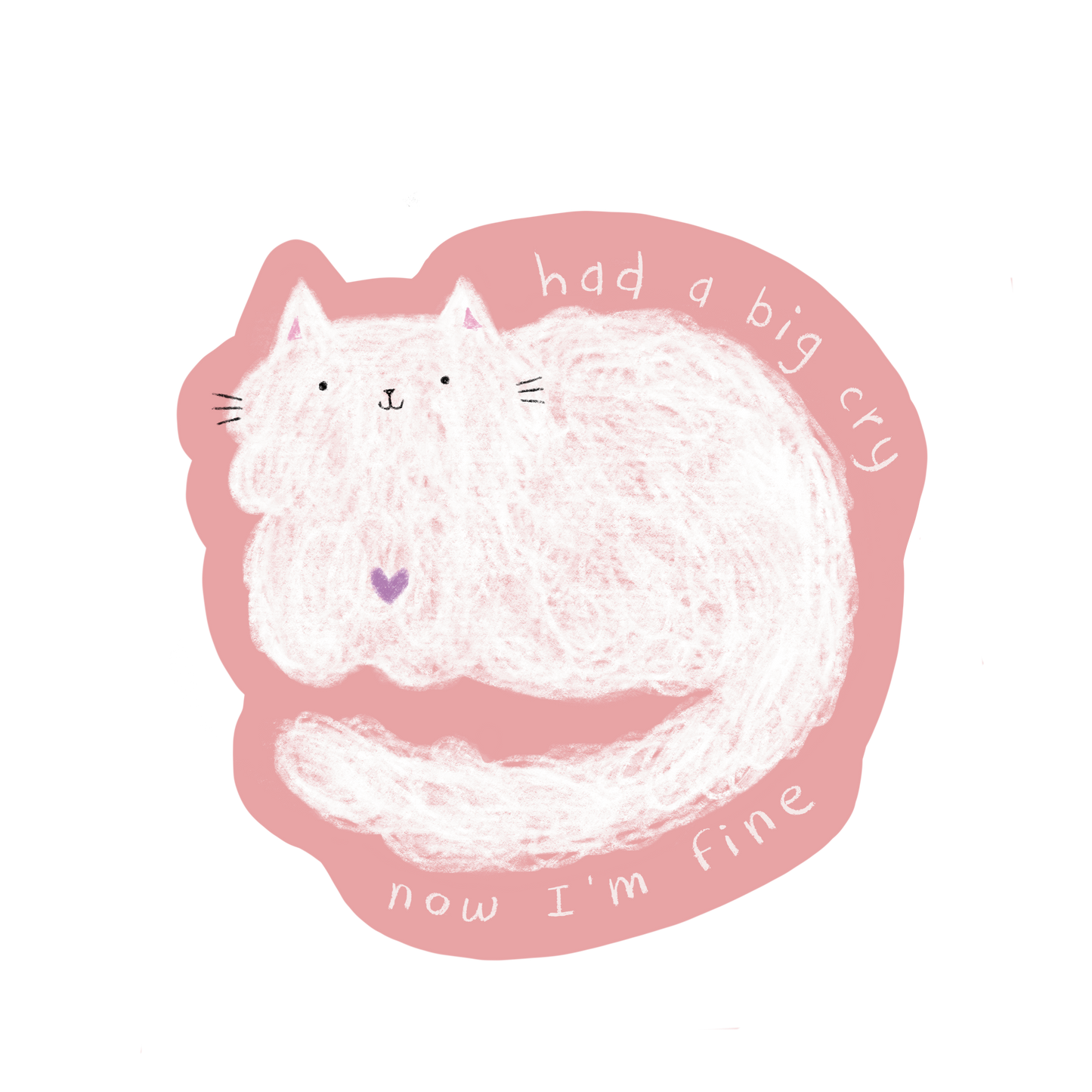Had a Big Cry Now I'm Fine Sticker