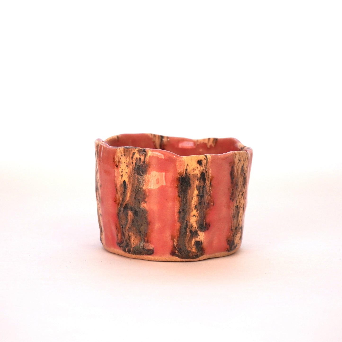 Pink Stripey Pot 1