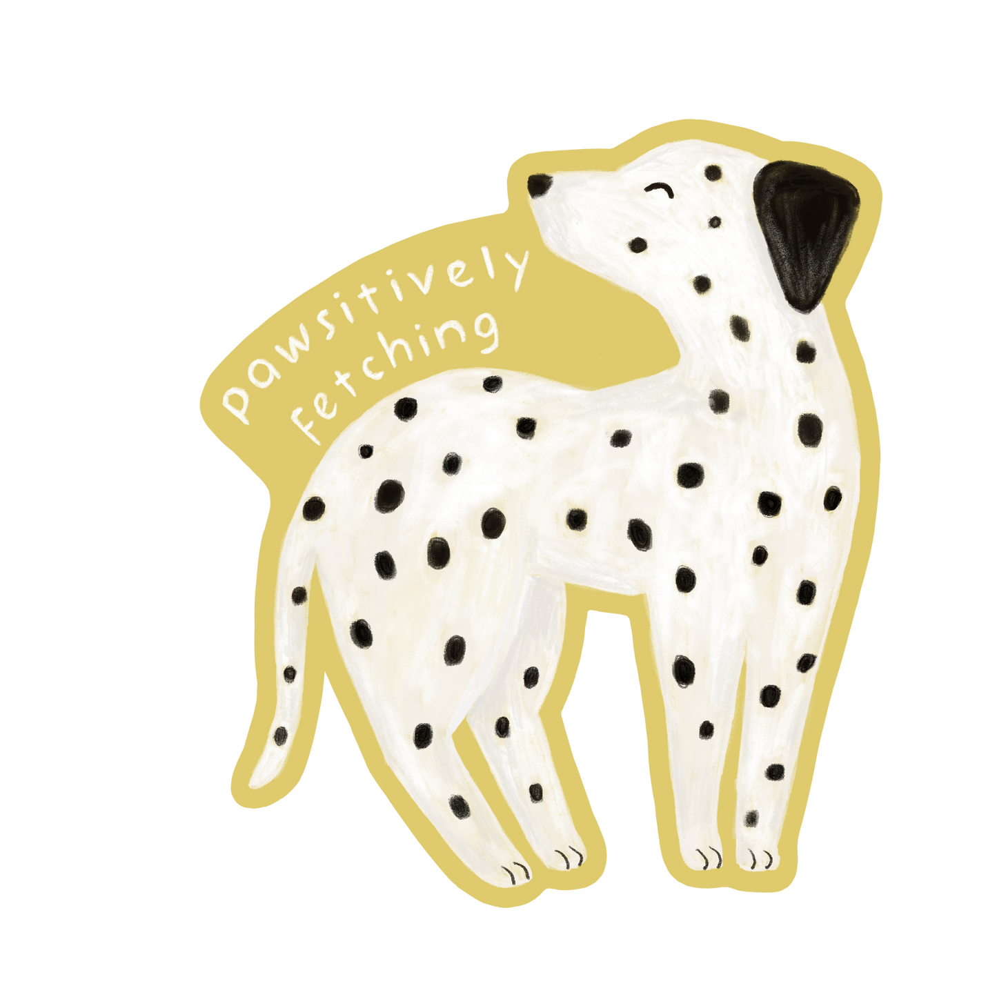 Pawsitively Fetching Sticker