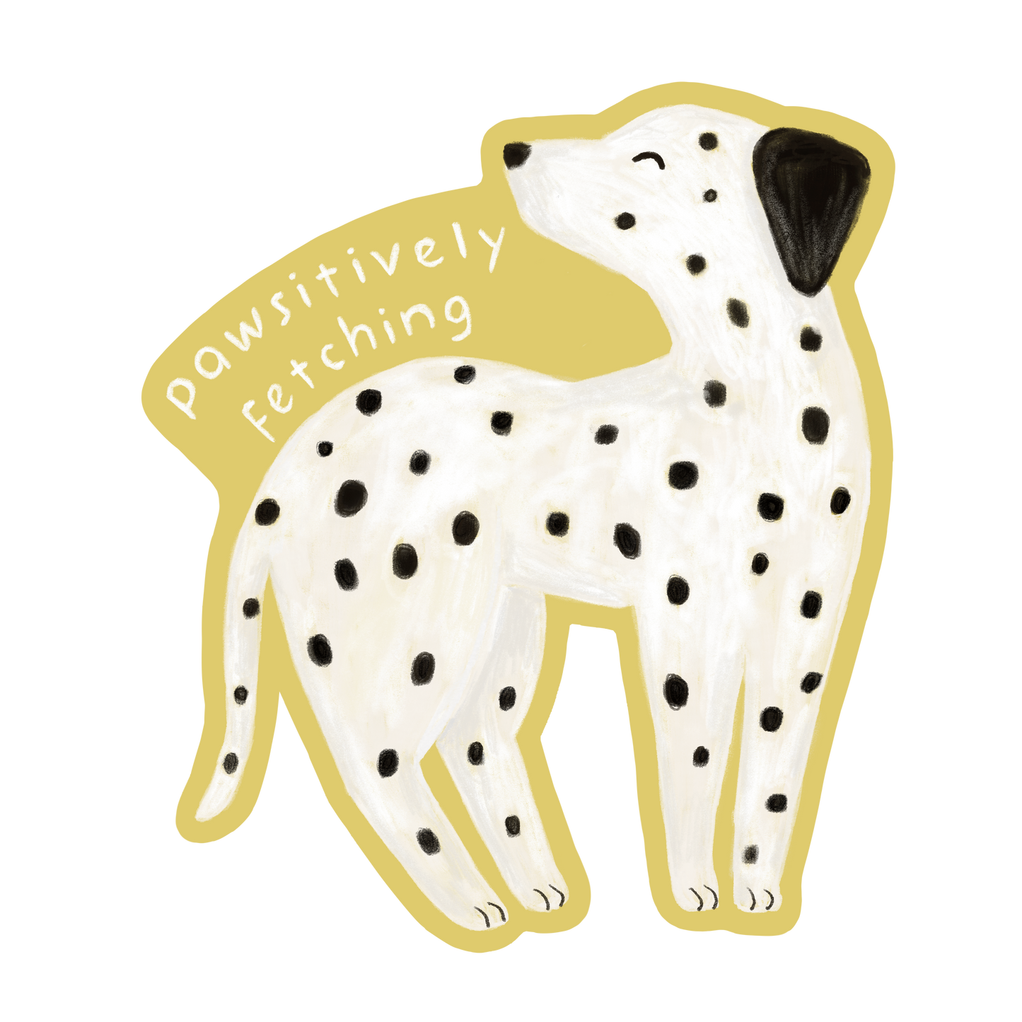 Pawsitively Fetching Sticker