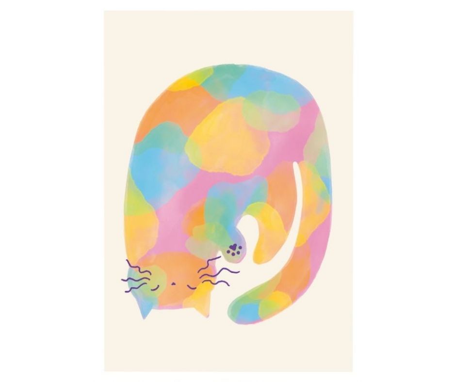Watercolour Cats III (Print)