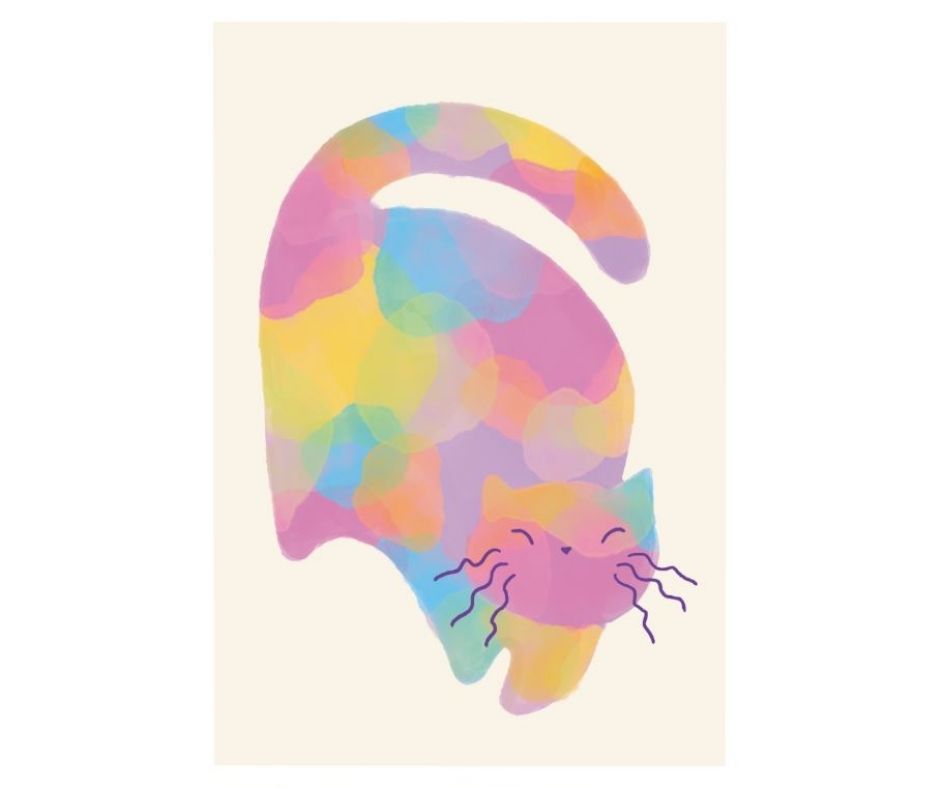Watercolour Cats IV (Print)
