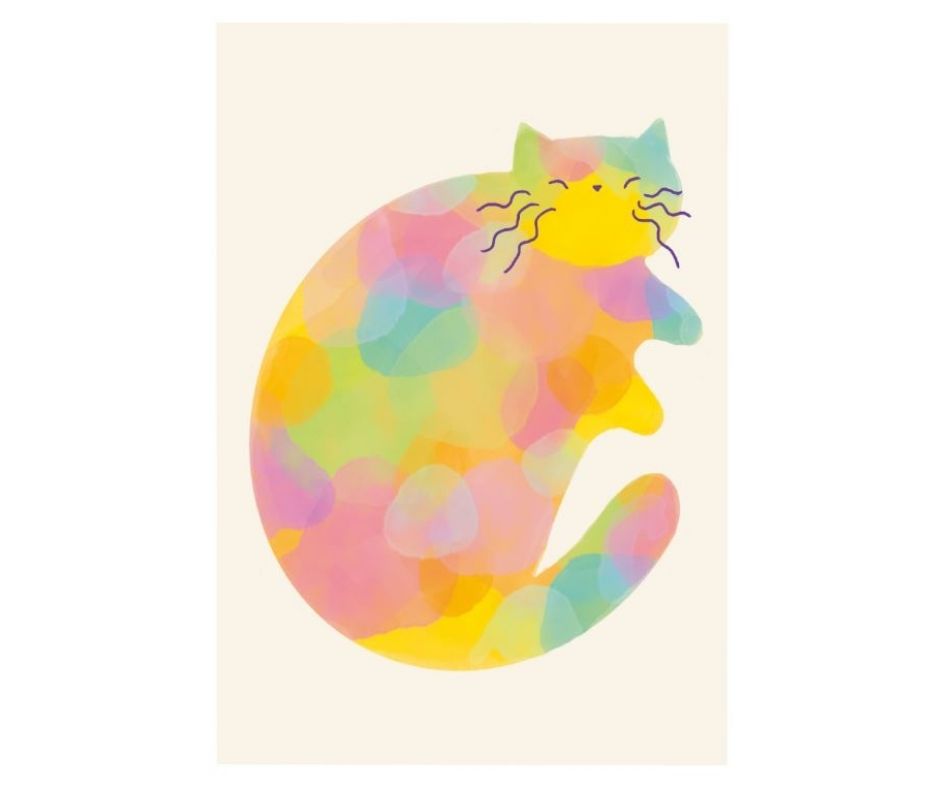 Watercolour Cats V (Print)