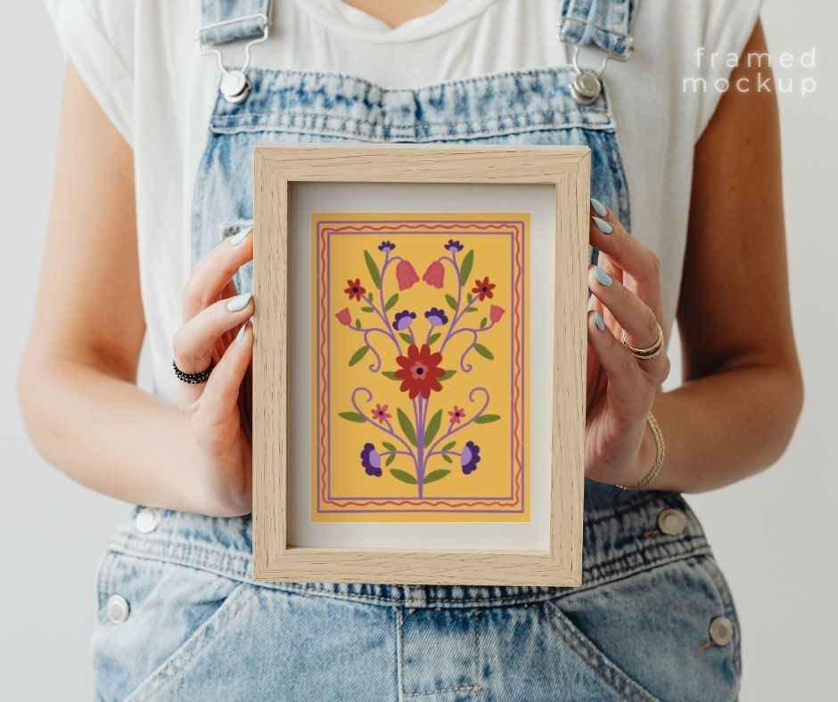 Yellow Folk Flower (Print)