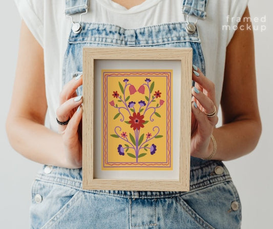 Yellow Folk Flower (Print)