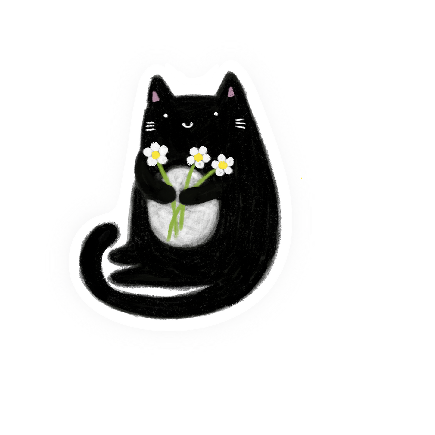 Daisy Cat Sticker