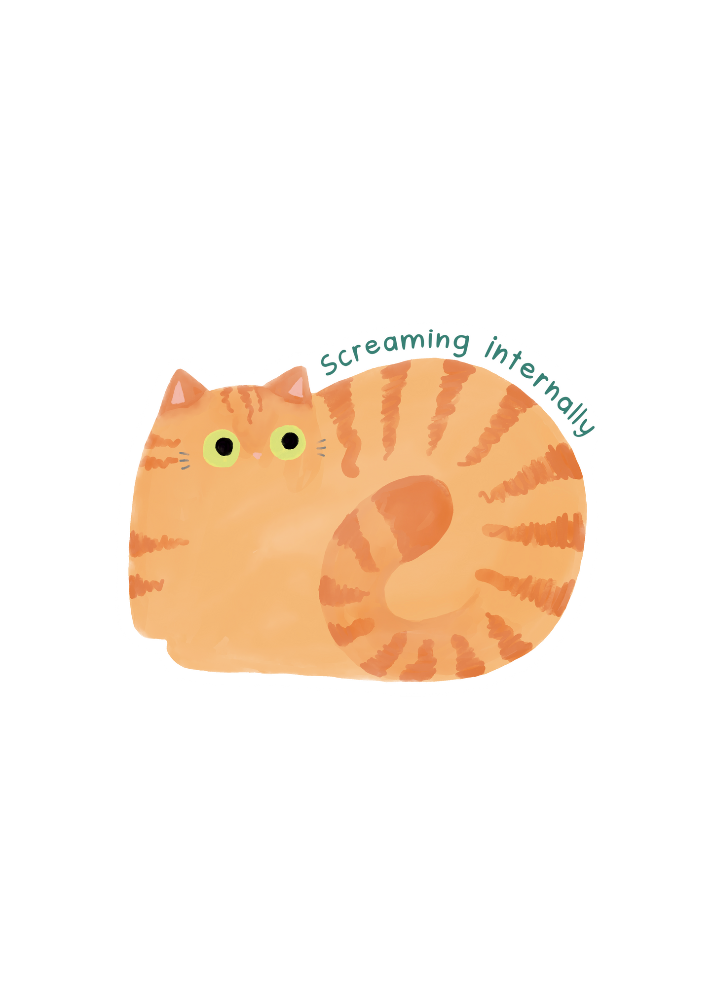 Screaming Internally Sticker