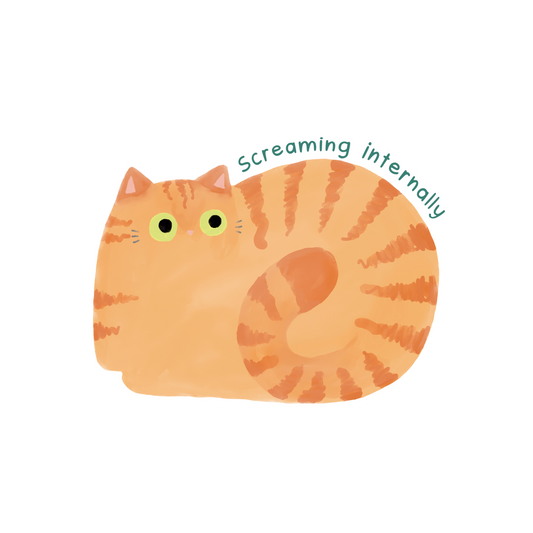 Screaming Internally Sticker