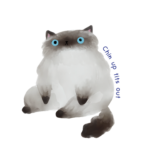 Chin Up Tits Out Sticker