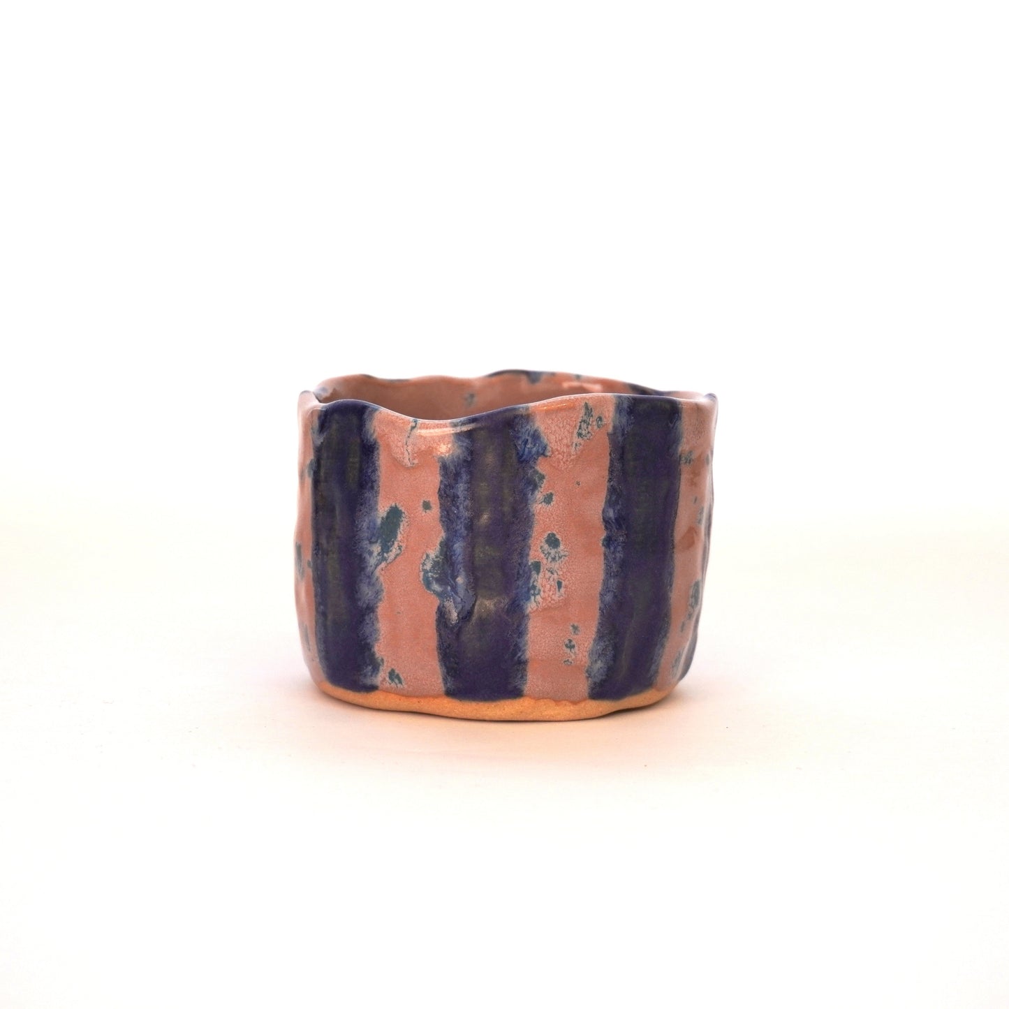 Blue Stripey Pot 1