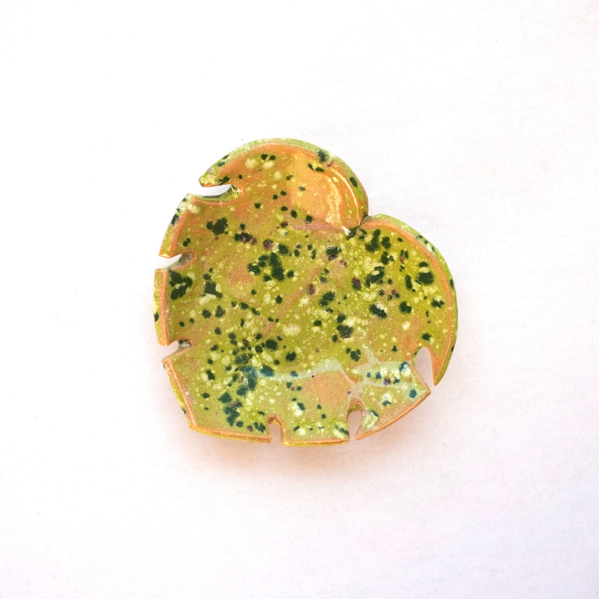 Lime Monstera Trinket Dish 1