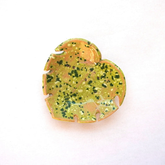 Lime Monstera Trinket Dish 1
