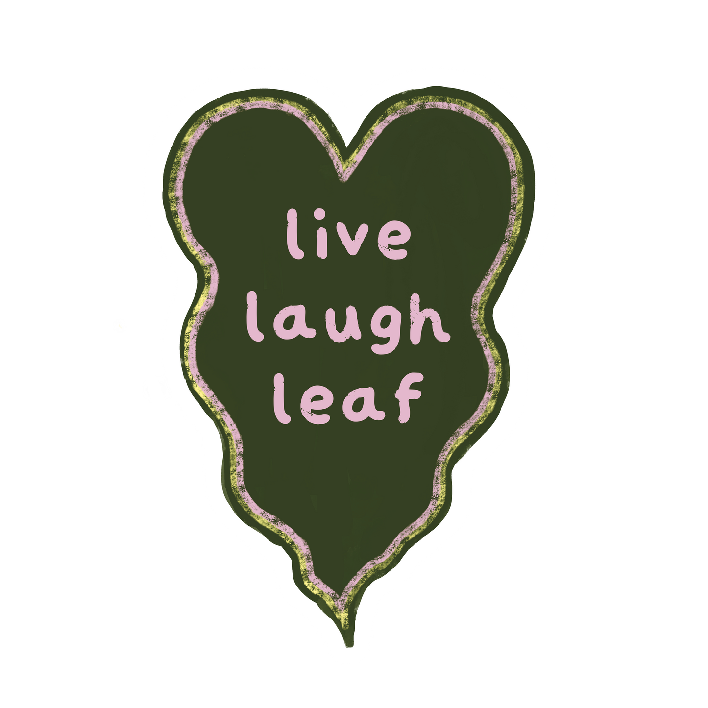 Live Laugh Leaf Sticker