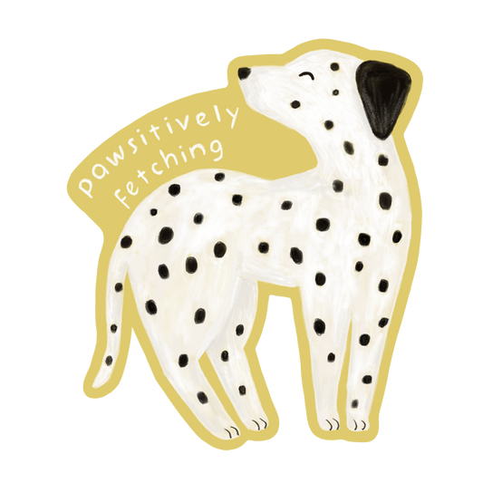 Pawsitively Fetching Sticker
