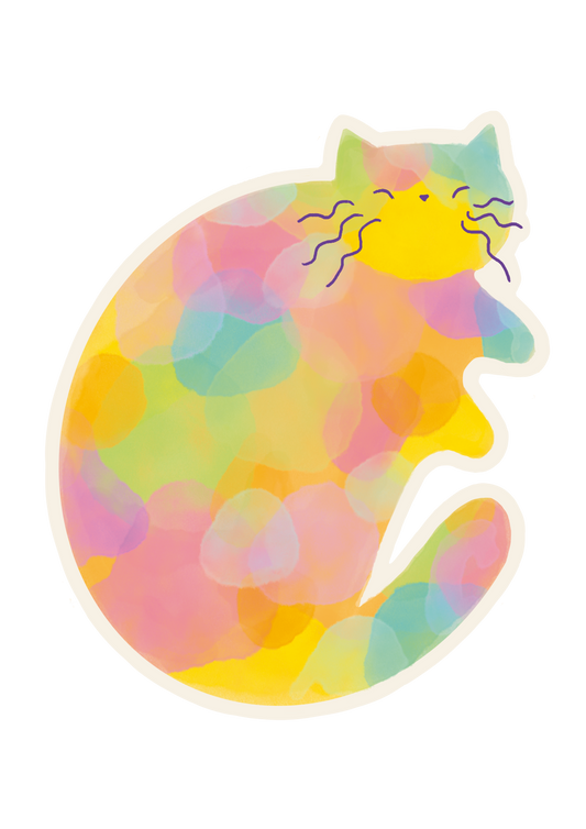 Watercolour Cat 1 Sticker