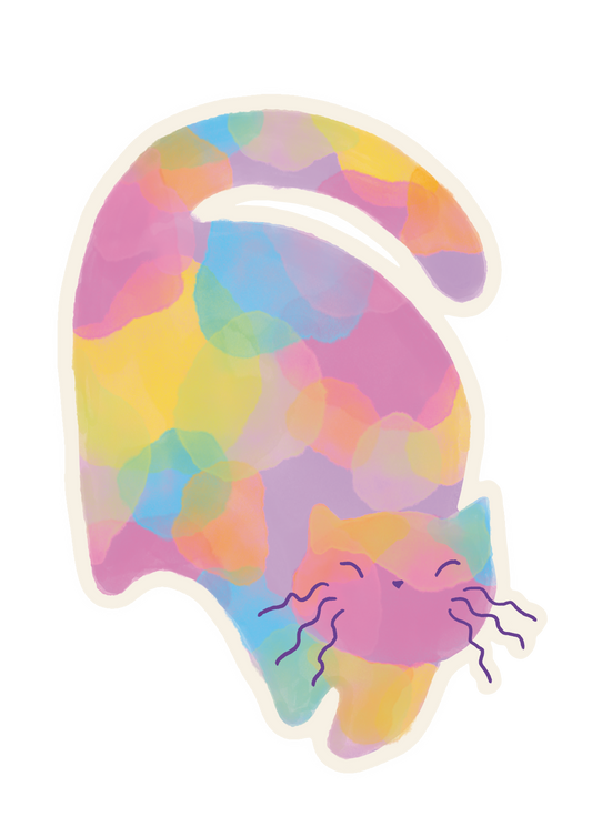 Watercolour Cat 2 Sticker