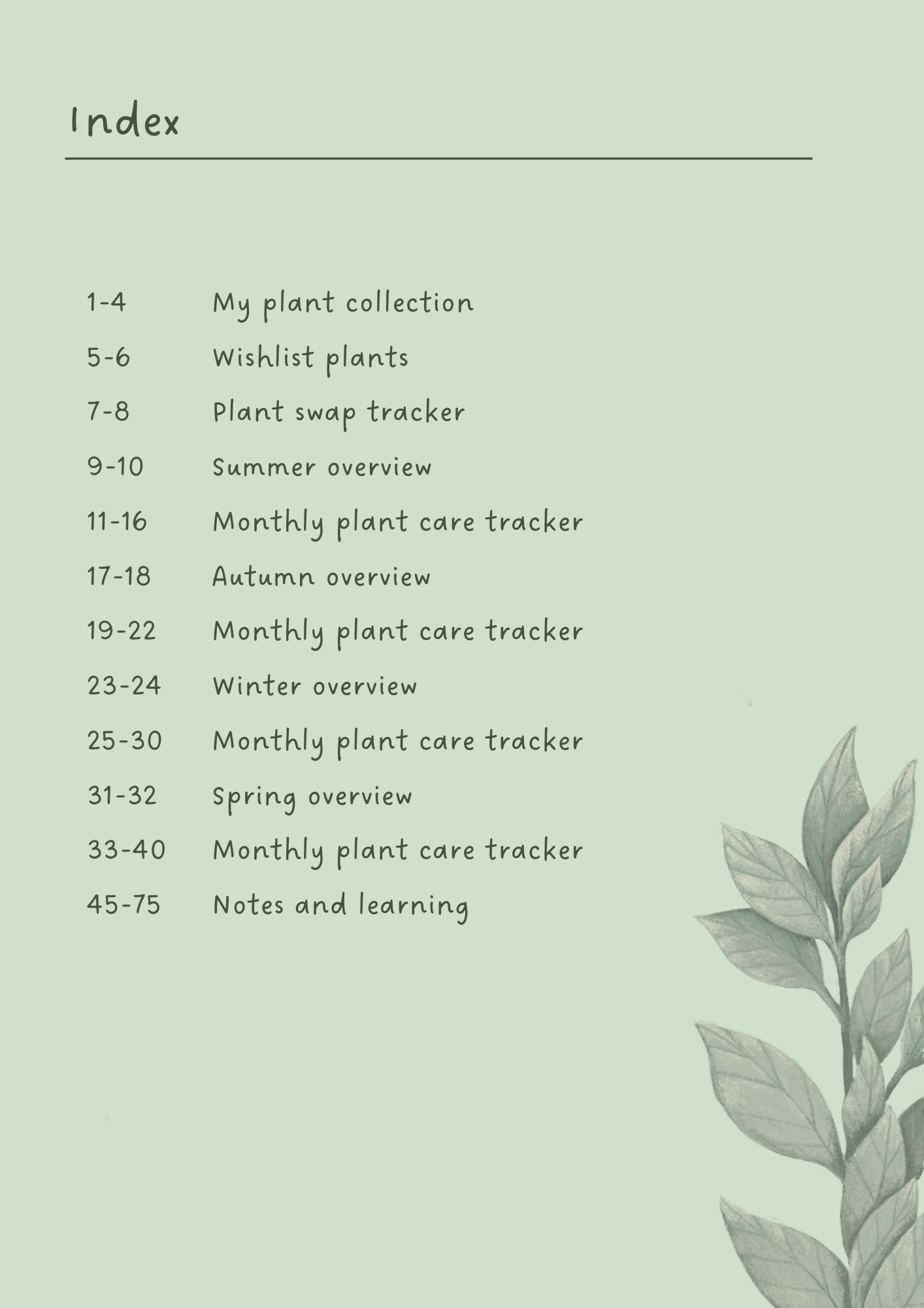 Plant Diary