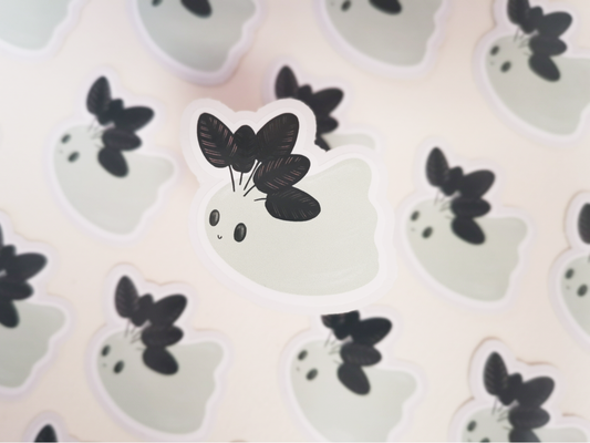 Calathea Ornata Plant Ghost Sticker