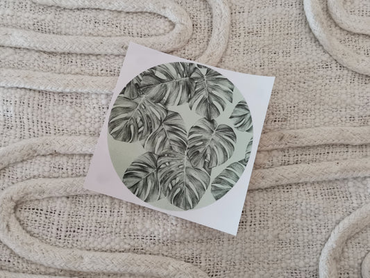 Monstera License Disc Sticker