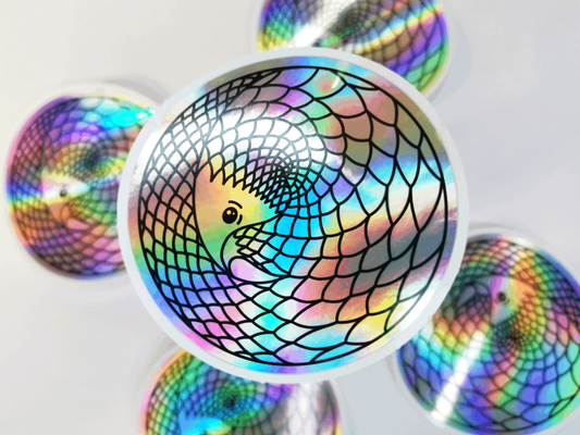Holographic Pangolin Sticker